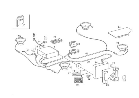 Radio Set, Radio Accessories, Antenna for 1993 Mercedes-Benz 400E #0