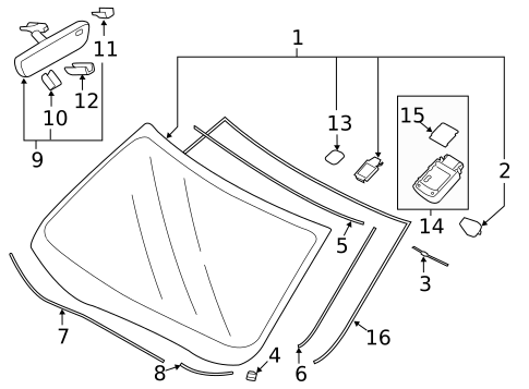 Glass - Windshield for 2024 Subaru Ascent #0
