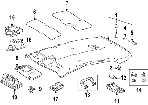 Interior Trim - Roof for 2025 Toyota Camry #1