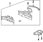 1S8Z6340320AA - Body: Rear Body Panel for Mercury: Cougar Image
