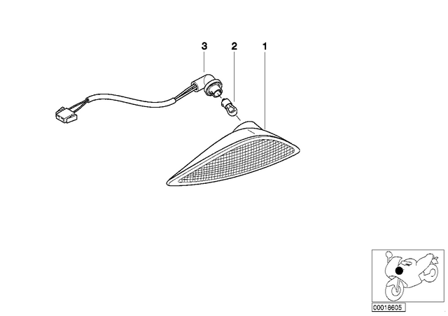 63137658967 - : Left Turn Indicator for BMW-Motorrad Image