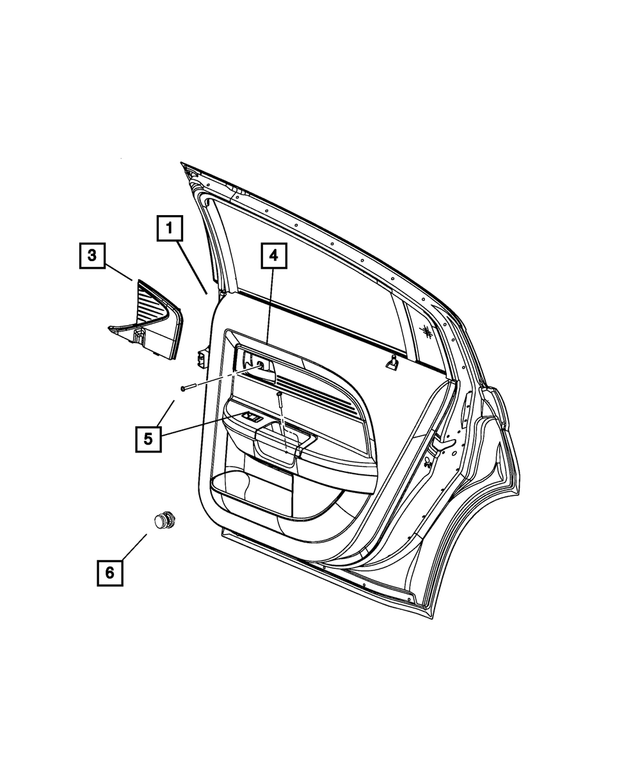 « 1VW931L1AA –  : Garnissage De Porte Arrière Panneau, Côté Gauche pour Mopar Image »