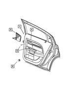 1VW931L1AA - Interior Trim: Rear Door Trim Panel, Left for Mopar Image