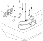 815501A370 - Electrical: Tail Lamp Assembly for Toyota: Corolla Image