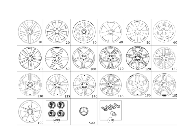 2124013402 - Wheels and Accessories: Disk Wheel for Mercedes-Benz Image