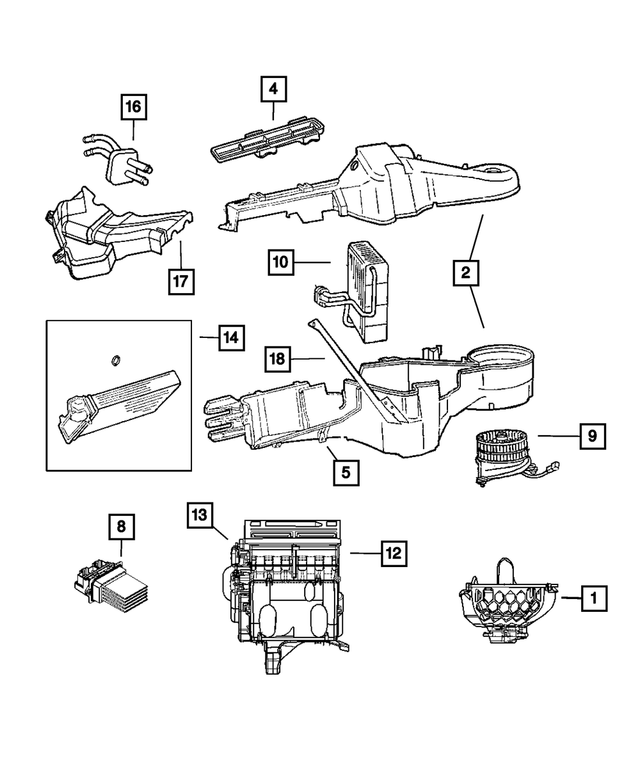 5019216AC - Air Conditioning &amp; Heater: Blower Motor Housing for Mopar Image