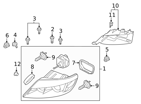Bulbs - Chassis for 2008 Audi Q7 #3