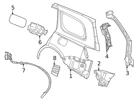 Quarter Panel & Components for 2023 Dodge Durango #0
