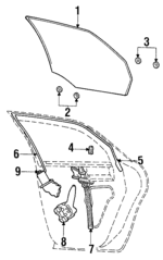 F6DZ5425766AA - Body: Run Channel for FORD Image