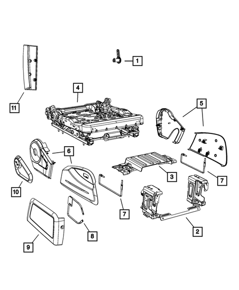 Front Seats - Adjusters, Recliners, Shields and Risers for 2008 Chrysler PT Cruiser #3