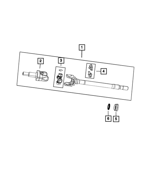 Front Axle Drive Shafts for 2018 Jeep Wrangler #1