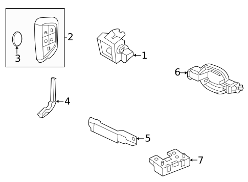 Keyless Entry Components for 2025 Cadillac OPTIQ #1