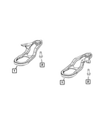 68766931AA - Frame, Bumper and Fascia: Tow Hook, Left for Mopar Image