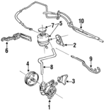 4441010190 - Steering: Power Steering Pressure Hose for Toyota Image