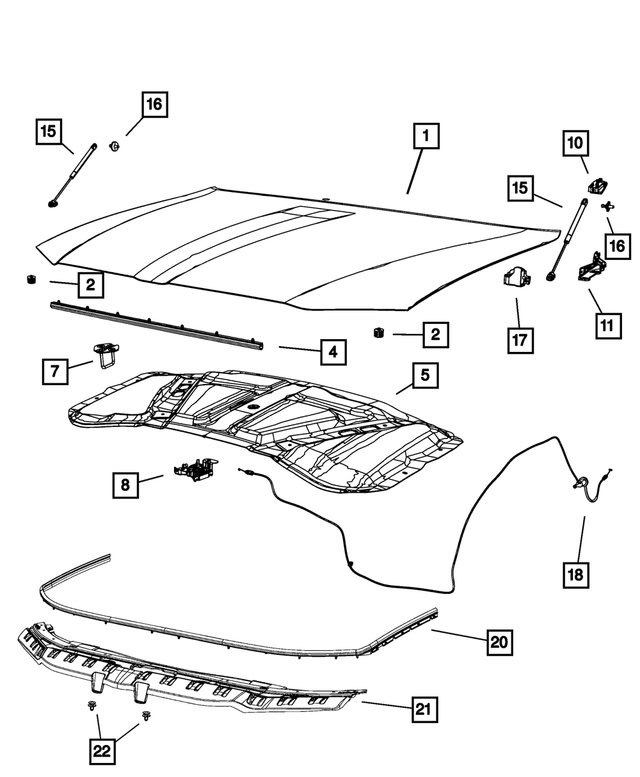 68040241AB - : Fender To Cowl Mucket, Left for Mopar Image