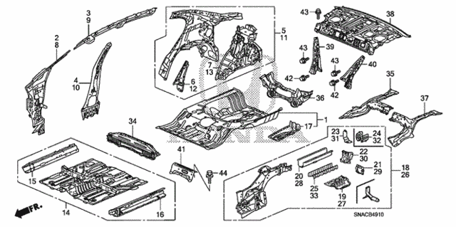 Floor - Inner Panel for 2010 Honda Civic #0