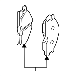 D1M609FE0A - Brakes: Brake Pads for Nissan: Armada, Pathfinder, TITAN Image