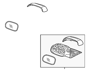 87620B2510 - : Mirror Assembly for Kia: Soul, Soul EV Image