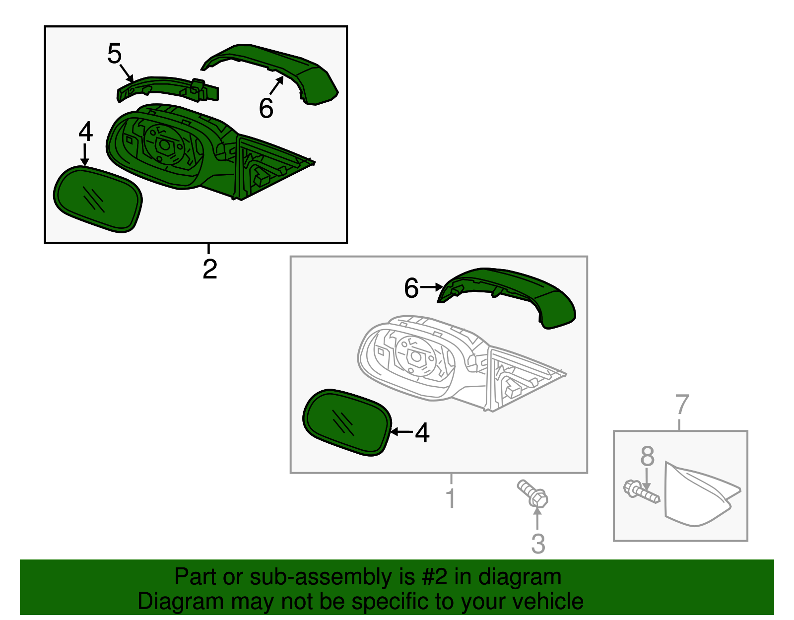 2017-2019 Kia Mirror Assembly 87620-B2590 | Kia Parts Online