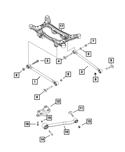 Rear Suspension and Cradle for 2016 Fiat 500X #0