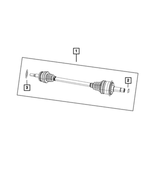 52123958AD - All Wheel Drive; Differential and Drive Line: Axle Half Shaft, Right Or Left for Mopar Image