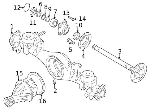 Axle & Differential for 1998 INFINITI QX4 #0