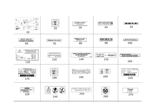 Type Plate, Guide Signs for 2008 Mercedes-Benz CLS550 #0