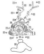 68752229AA - : Water Pump Tube for Mopar Image