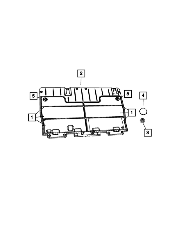 5SR81DX9AA - Interior Trim: Load Floor Door Assembly, Right for Mopar Image