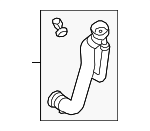 LR166362 - Cooling System: Lower Hose for Land Rover: Discovery, Range Rover, Range Rover Sport Image
