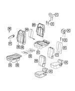 6DG462D2AF - : Second Row Headrest, Right for Mopar Image