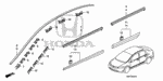 75323SNEA01ZL - : Protector, L Rear Door *G526M* (Green Tea Metallic) for Honda Image