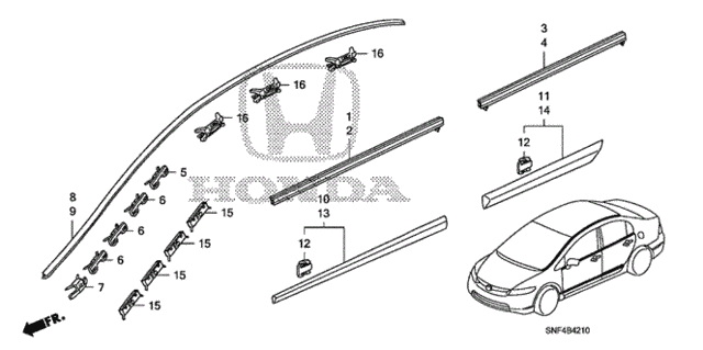Molding for 2006 Honda Civic #0