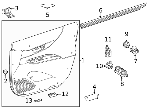 Interior Trim - Front Door for 2024 Toyota Venza #0
