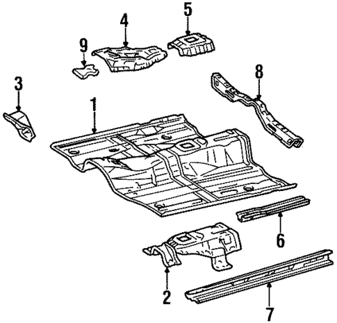 Floor for 1999 Toyota Celica #0