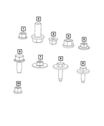 6101794 - Electrical: Hex Head Bolt And Coned Washer for Mopar Image