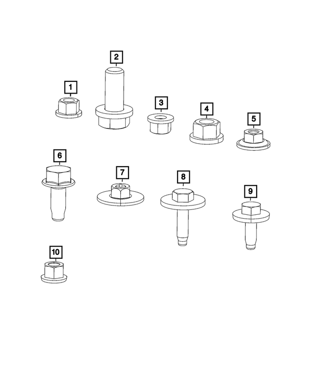 « 6101794 – Electrical : Tête Hexagonale Boulon Et Rondelle Conique, Montage pour Mopar Image »