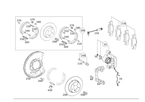 Rear Wheel Brake for 2013 Mercedes-Benz C 250 #0