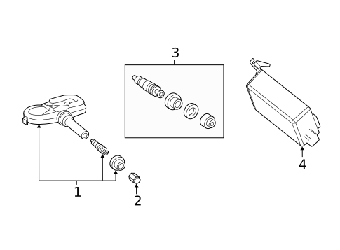 Tire Pressure Monitor Components for 2025 Lexus ES300h #0