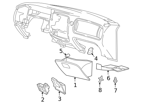 Glove Box for 2003 Mazda B3000 #0