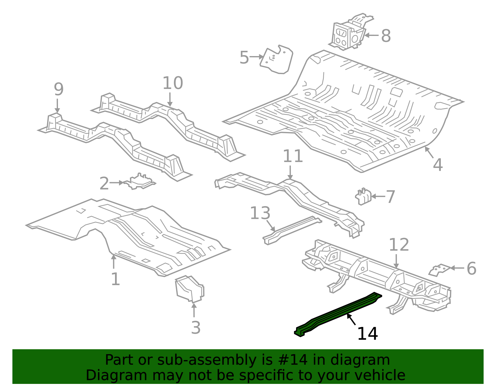 Rear Rail 23380431 | OEM Parts Online