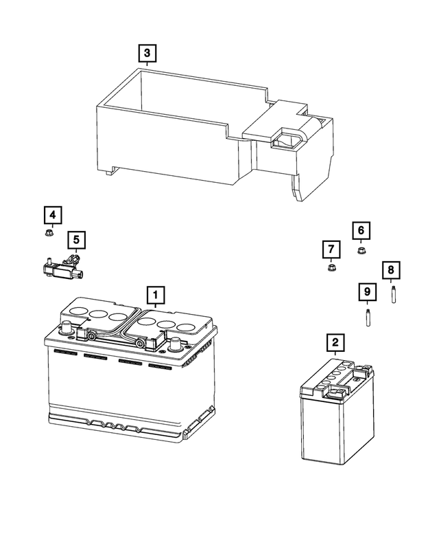 BBH6A001AA - Electrical: Storage Battery for Mopar Image image