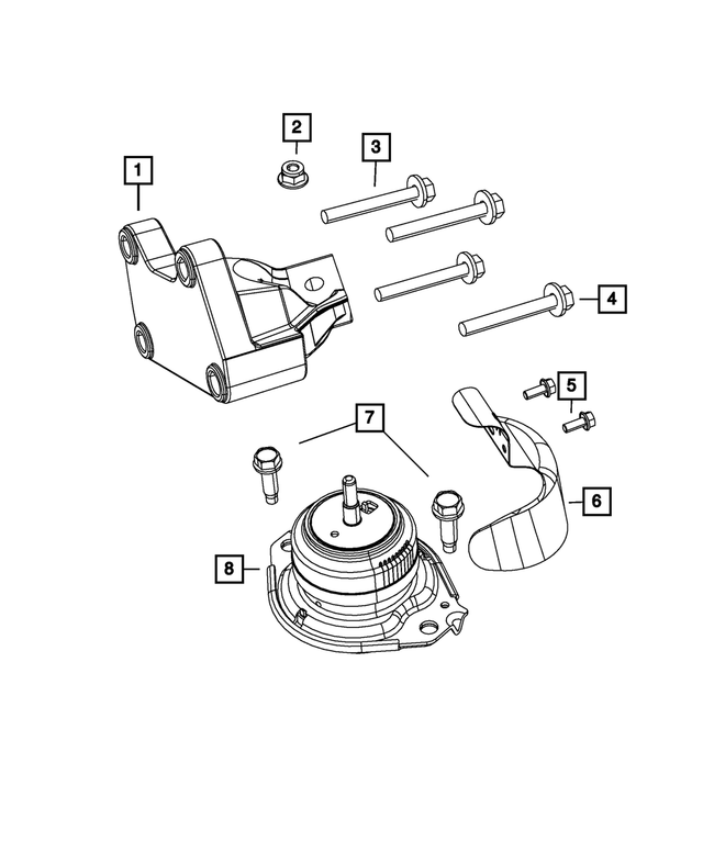 6102019 - 3.6L Gas; Engine: Hex Head Bolt And Washer, Mounting for Mopar Image image
