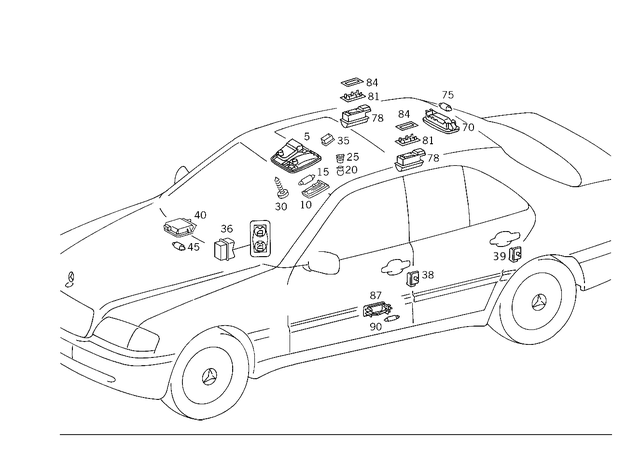 2028202501 - : Interior Lamp for Mercedes-Benz: C220, C230 Image