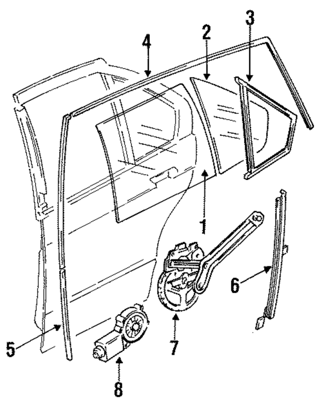 51341960908 - Body: Glass for BMW Image