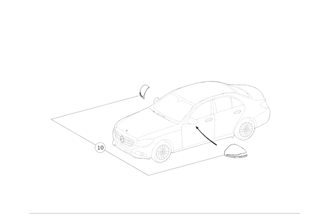 998106703 - Mirror: Mirror Shell for Mercedes-Benz Image