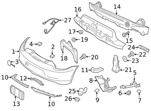 Bumper & Components - Rear for 2015 Porsche Cayman #0
