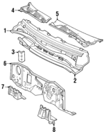 F5AZ5402012A - Body: Cowl Top Panel for Ford: Crown Victoria | Mercury: Grand Marquis Image