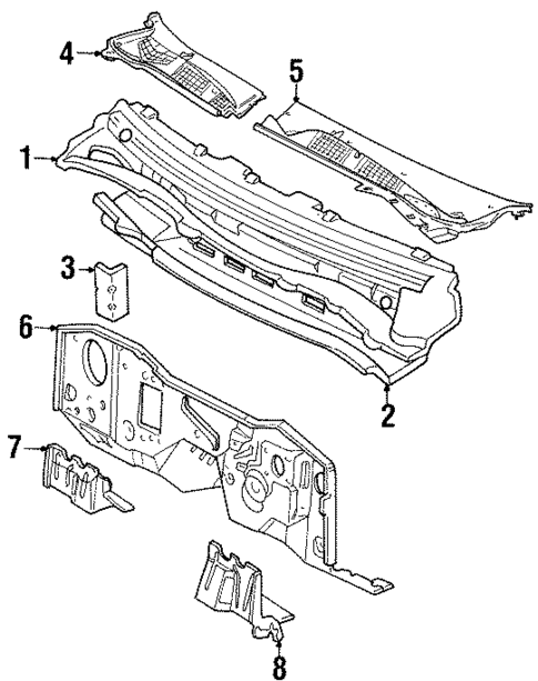 Cowl for 2000 Ford Crown Victoria #0