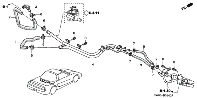 Second Air Pipe for 2001 Acura NSX #0
